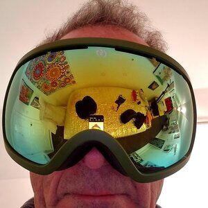 EUC Electric (brand) Olive Drab Snow Goggles with Heavy Duty Reflective Lens.